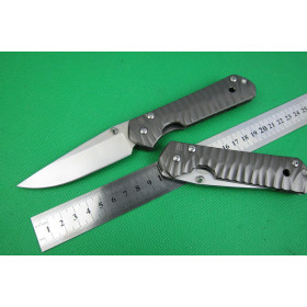 Classic steel lock Chris Reeve  sand wave grain folding knife UD401968